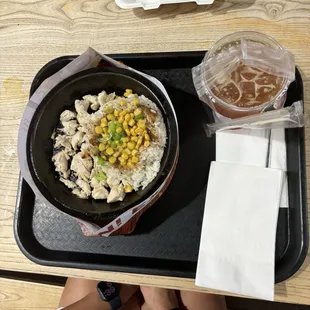 Hot Plate Chicken Rice Plate