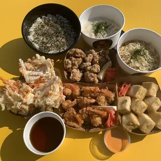 Karaage (Chicken) with Collagen-Rich Pork Bone Broth Udon.