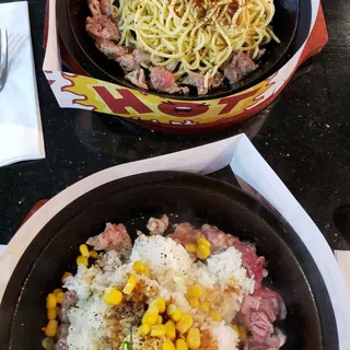 Beef Aglio Olio Pasta