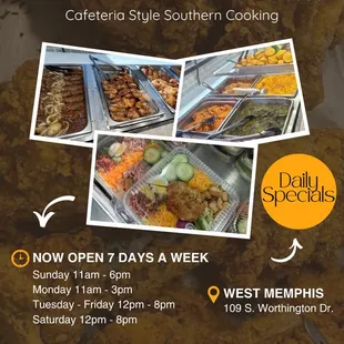 a variety of food items