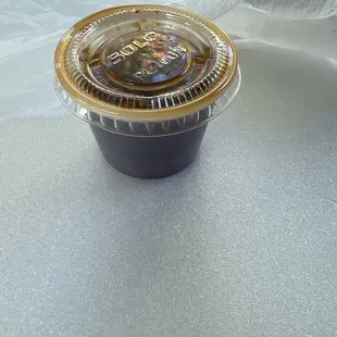 The infamous tiny cup that&apos;s not worth a posted store policy about but you can only have one.