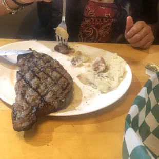 Steak that was to tuff to eat &amp; had a lot of white stuff inside.
