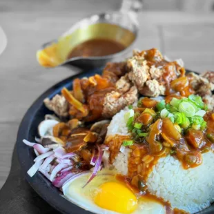 Chicken Karaage Curry Sauce Plate | @whaevaeats