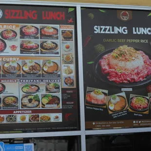 menu outside