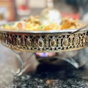 a bowl of food on a table