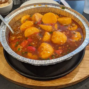 Crispy Tofu on Hot Stone