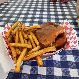 Sizzlin Burger no cheese, add tomato/lettuce