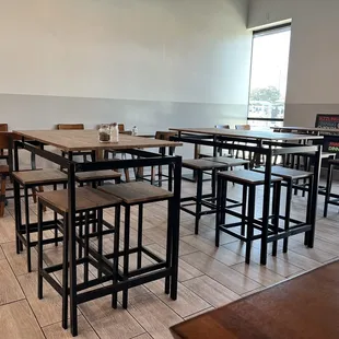 Clean dining area