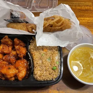 S10. General Tso Chicken Dinner
