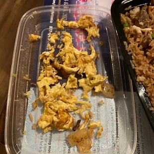 a meal in a plastic container