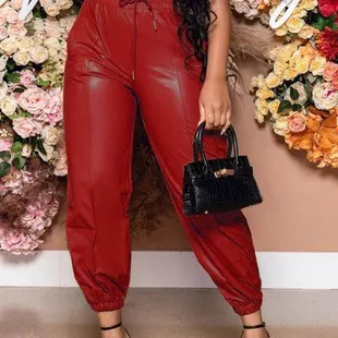 Leather Joggers