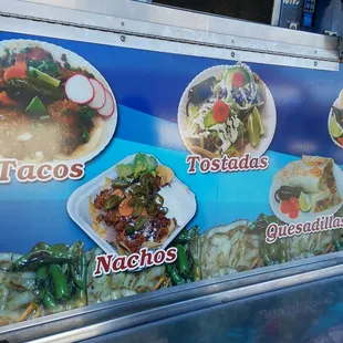 Pictures  on the truck.