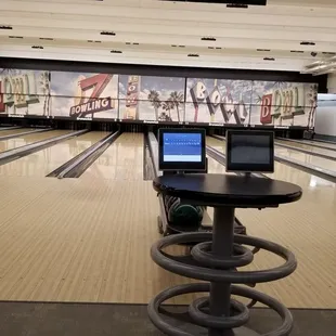 Looking down the lane. Different screen options available!