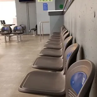 row of chairs
