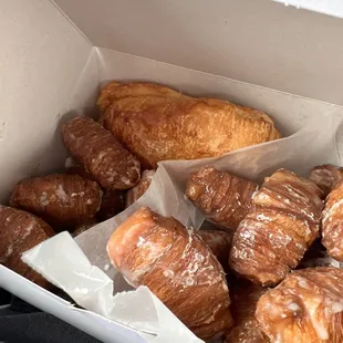 Cronut holes and an apple croissant