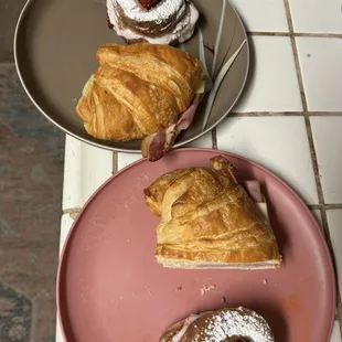 Breakfast croissants split!!