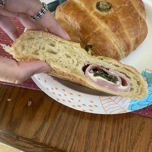 Half filled croissant - every single croissant was like this