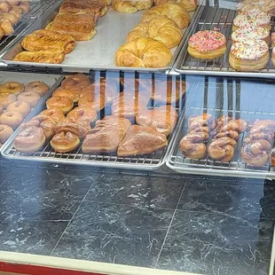 Presentation of Fresh Donuts