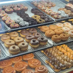 Presentation of Fresh Donuts