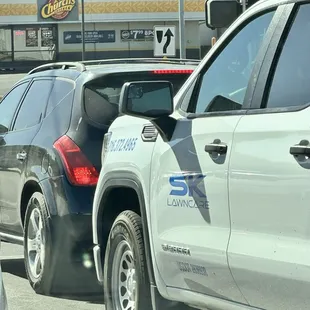 Photo of truck running people off the road