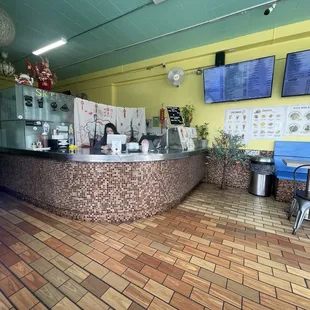 the interior of a restaurant