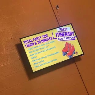 Party Itinerary