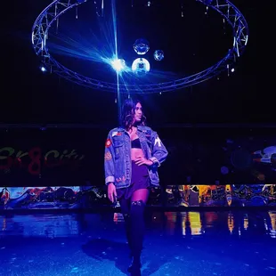 Before getting my rental skates and posing under the disco ball