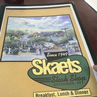 Front of menu