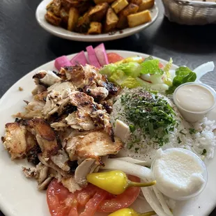 7. Chicken Shawarma Entree &amp; Spicy Potatoes