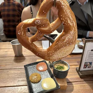 Beer hall soft pretzel ($13)