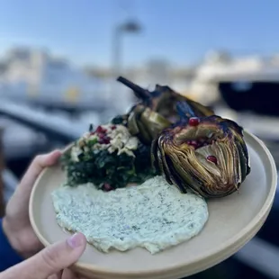 Grilled artichokes