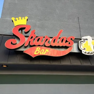 the sign for skarda's bar