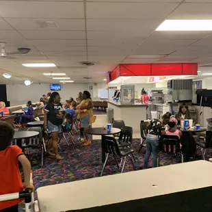 Seating area and snack bar