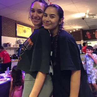 Victoria and Cameroon, sisters of birthday girl, Mika.