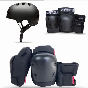 Skate Supply now carry's Destroyer pads and helmets. Kids and Adults sizes in all safety gear.