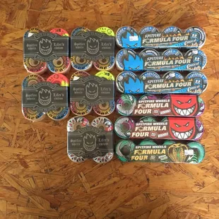 Spitfire wheels available in sizes 54mm, 56mm,58mm.