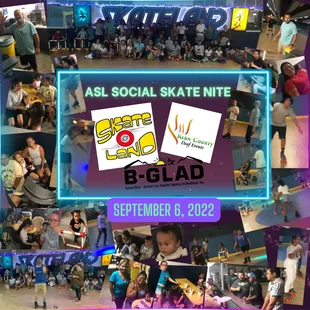 American Sign Language (ASL) Social Skate Nite!
