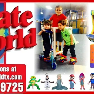 Visit our website www.SkateWorldTX.com