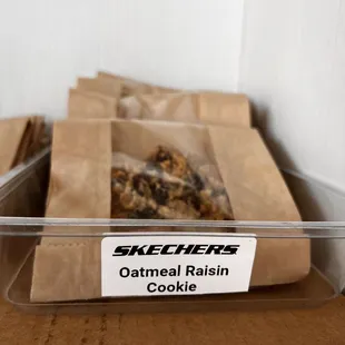 a container of cookies