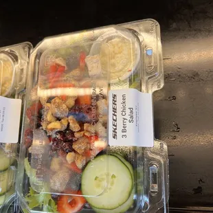 a variety of salads