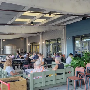 Lots of outside covered seating.