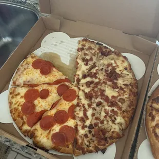 pepperoni and cheese pizza