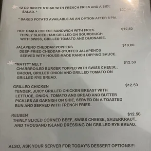 New menu!