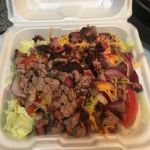 Chopped meat salad w/brisket