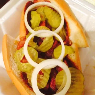 Spicy sausage PoBoy