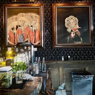 a woman in a turban in a restaurant