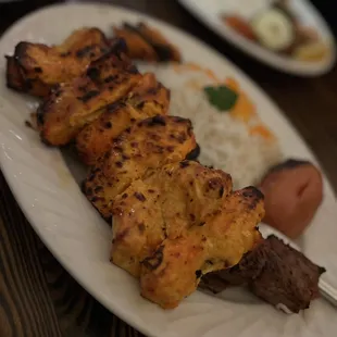 Chicken &amp; Shish Combination Entree / Shish was a bit tough