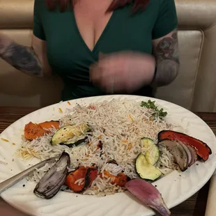 My wife&apos;s veggie kabobs! She was in heaven!!