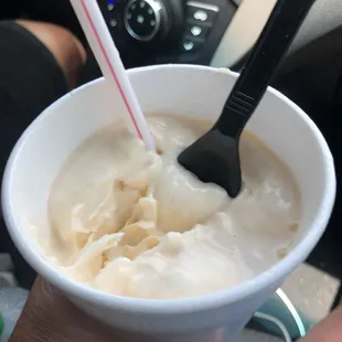 Pineapple shake with a fork!!