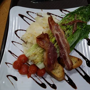 This is some fancy salad for a ski resort